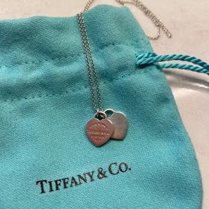 Tiffany & Co Double Heart Tag Pendant